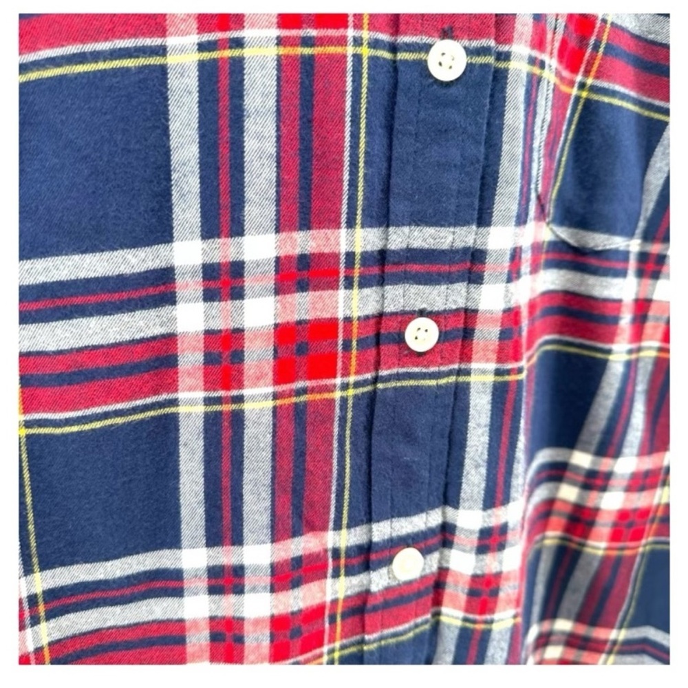 J.Crew | Women's Red & Blue Plaid‎ Flannel Shirt BC857 Size XL - Picture 7 of 12